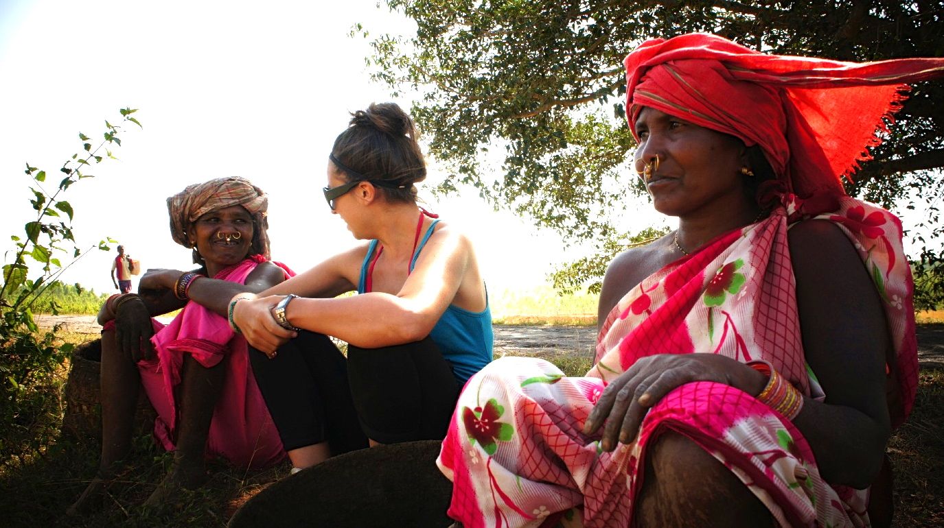 ivana with tribal womans