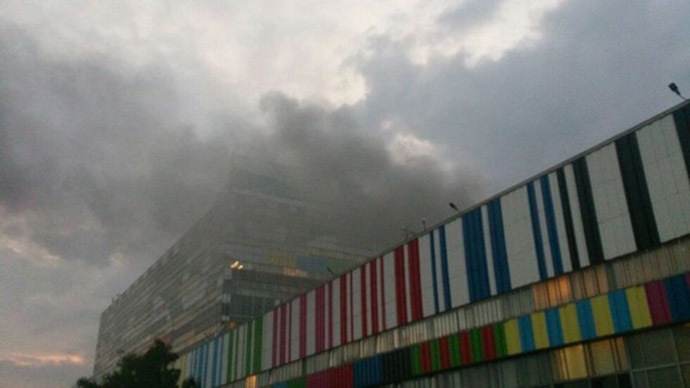 Ostankino TV center catches fire in Moscow