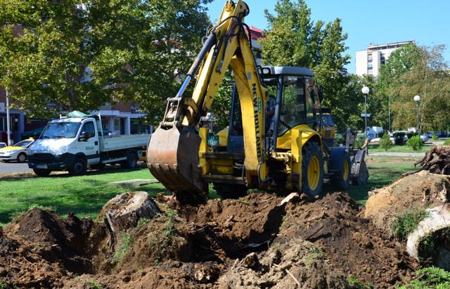 Pocetok na ureduvanje na park na 100 drva (1)