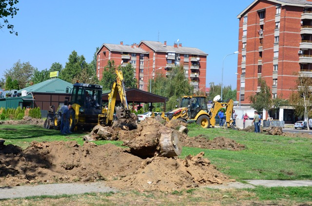 Pocetok na ureduvanje na park na 100 drva (2)