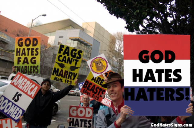 „Господ ги мрази оние што мразат“. Фото: Monado, 2011