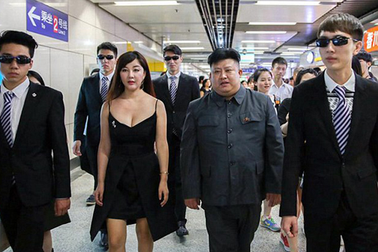 Chinese Actress Meets Kim Jong-Un Impersonator