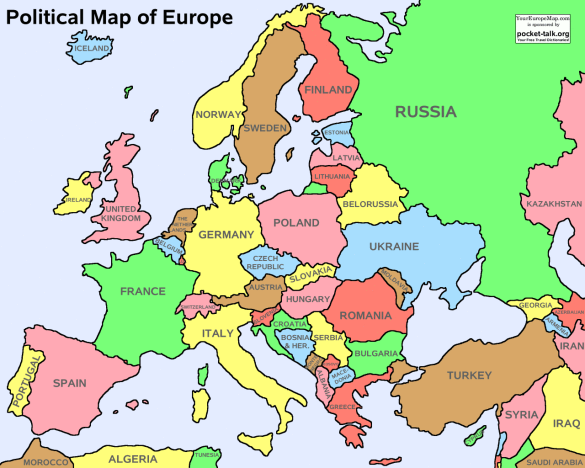 карта европа километри Промени на политичката карта на Европа во последниот половина век  карта европа километри