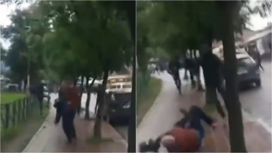 (ВИДЕО) Напади врз новинарски екипи во Лепосавиќ: Снимател на РТК клоцан додека лежи на пат