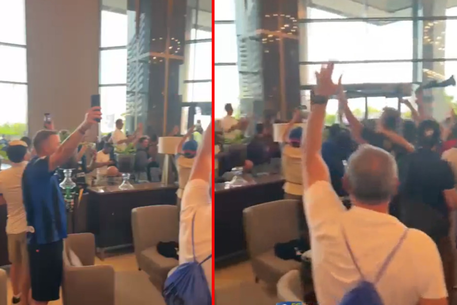 (ВИДЕО) Навивачите на Интер направија хаос: Упаднаа во хотелот кај фудбалерите и направија луда атмосфера