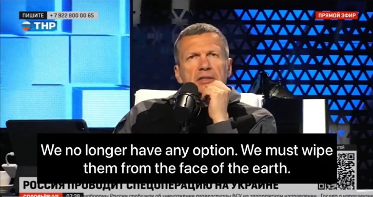 (ВИДЕО) Пропагандист на Путин: Немаме веќе опции, мораме да ги избришеме од лицето на Земјата