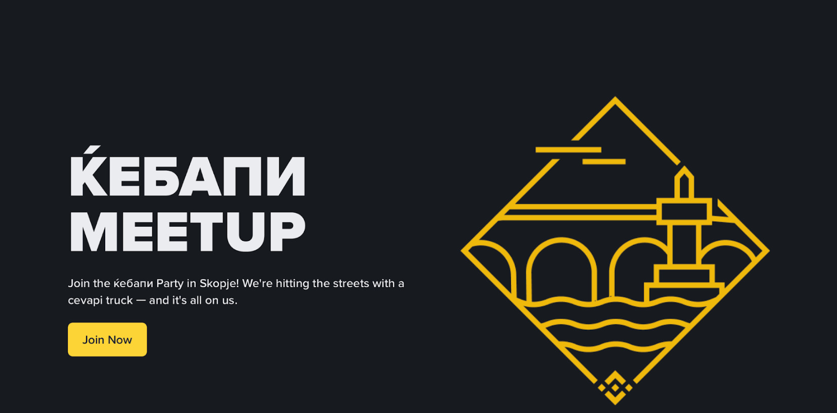 Ајвар, ќебапи и криптовалути во центарот на Скопјe: Binance носи мешавина од традиција и иновација