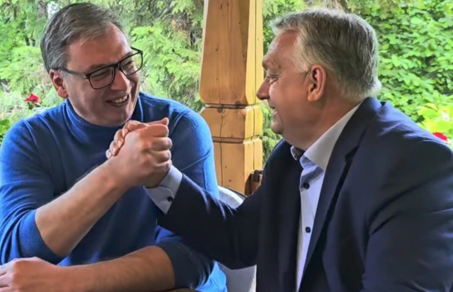 Вучиќ го поддржа Орбан пред изборите