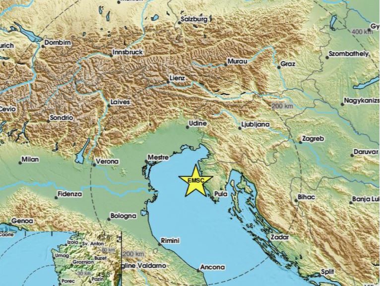 Земјотрес со јачина од 3,4 степени по Рихтер во морето во бл