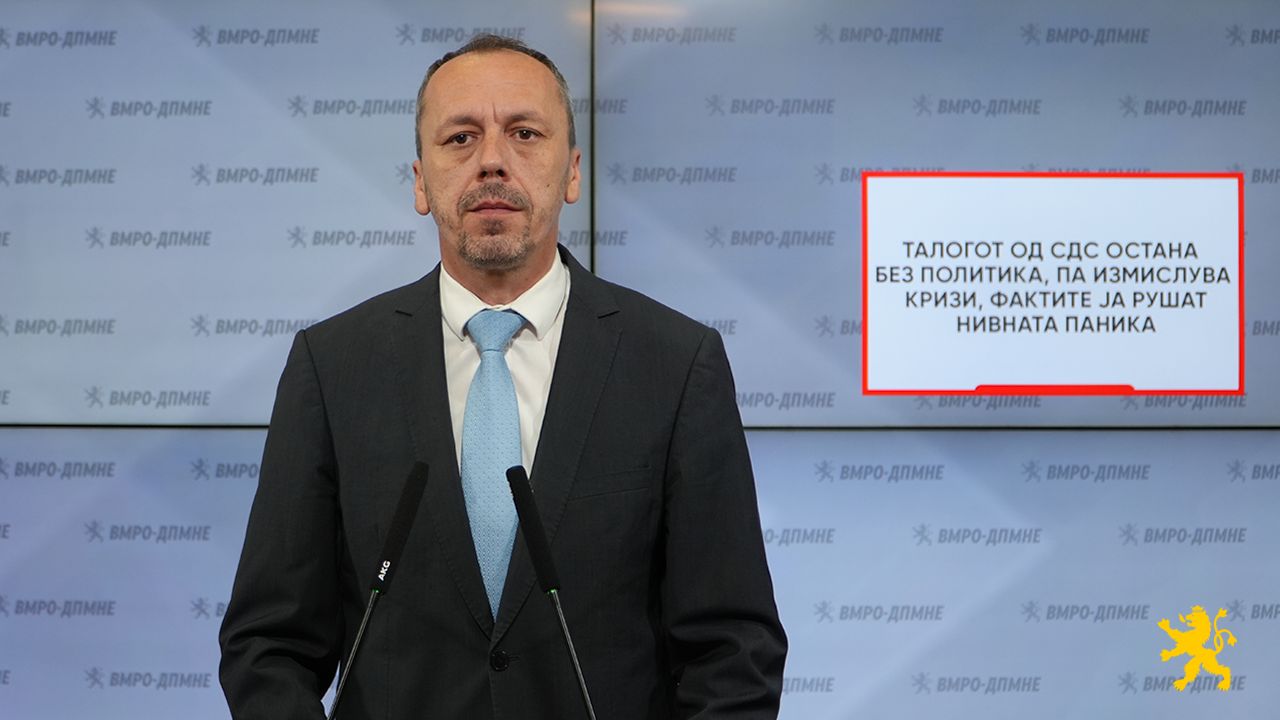 (ВИДЕО) Петрушевски: Талогот од СДС остана без политика, па измислува кризи, фактите ја рушат нивната паника