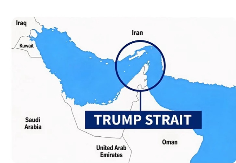 Трамп повторно објави мапа: Овојпат Ормускиот теснец го нарече „Трампов теснец“