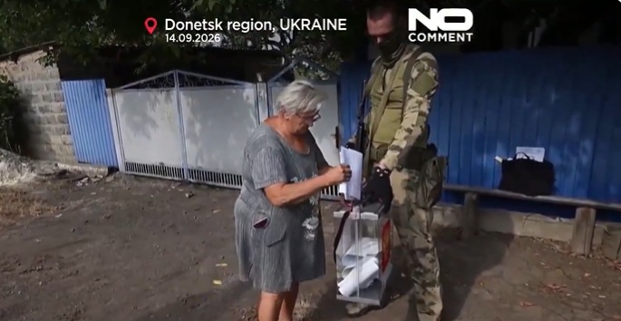 ВИДЕО: Како изгледаат изборите за руската Дума на окупираните територии во Украина